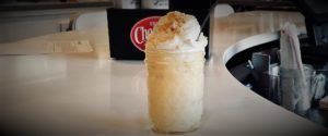 banana pudding in a mason jar at Pecan Penny's